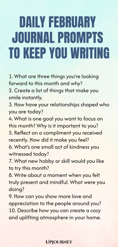 Daily February Journal Prompts to Keep You Writing