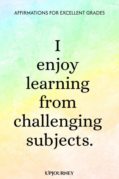 I enjoy learning from challenging subjects.