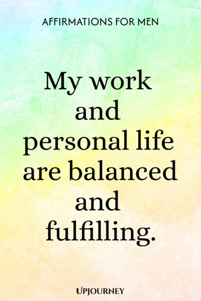 My work and personal life are balanced and fulfilling.