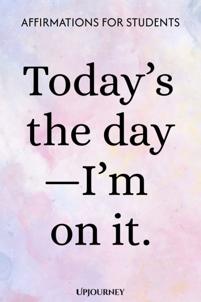 Today’s the day—I’m on it.