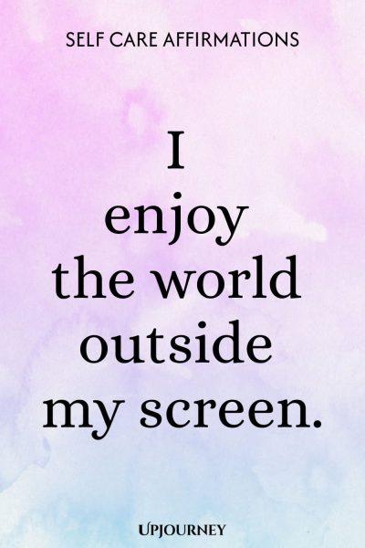 I enjoy the world outside my screen.