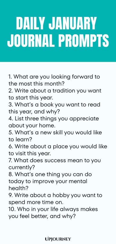 Daily January Journal Prompts