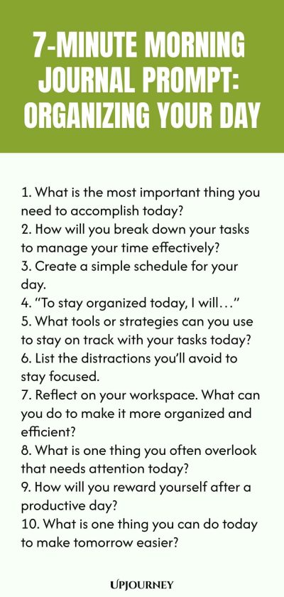 7-Minute Morning Journal Prompt: Organizing Your Day