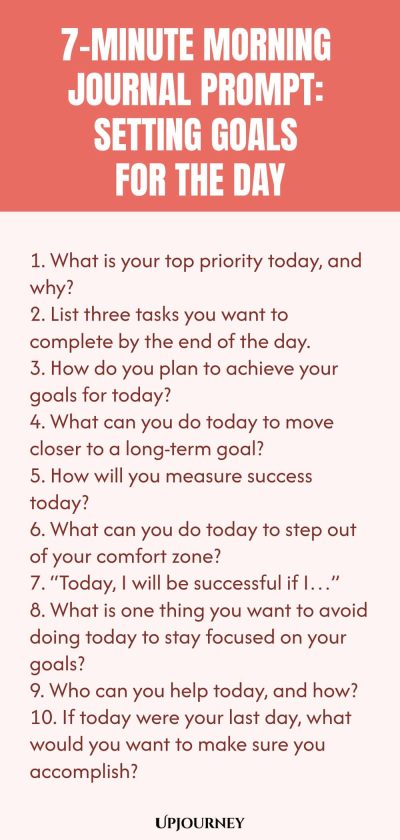7-Minute Morning Journal Prompt: Setting Goals for the Day
