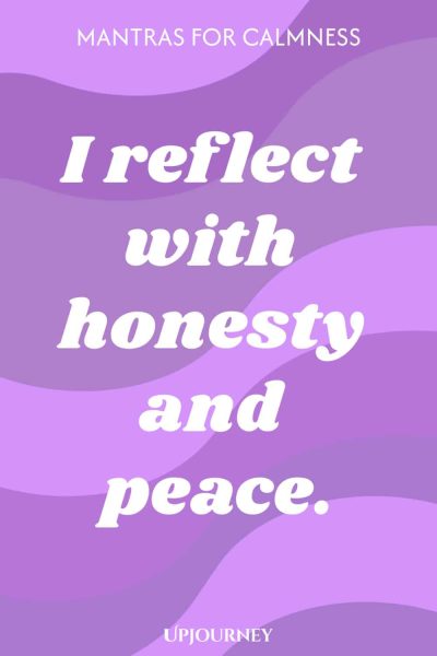I reflect with honesty and peace.