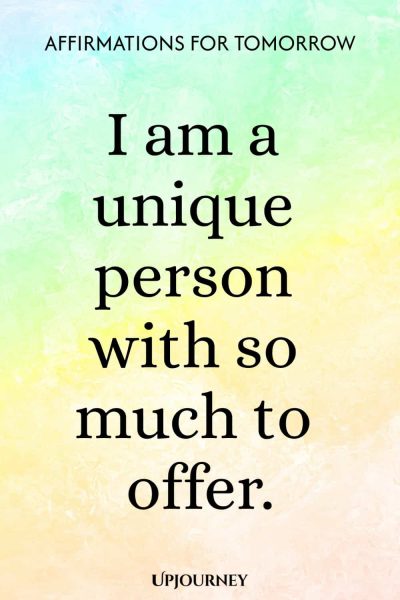 I am a unique person with so much to offer.
