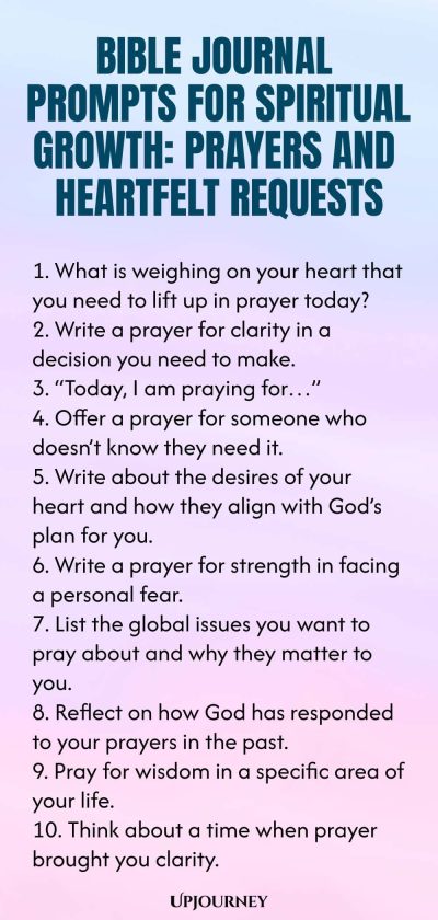 Bible Journal Prompts for Spiritual Growth: Prayers and Heartfelt Requests