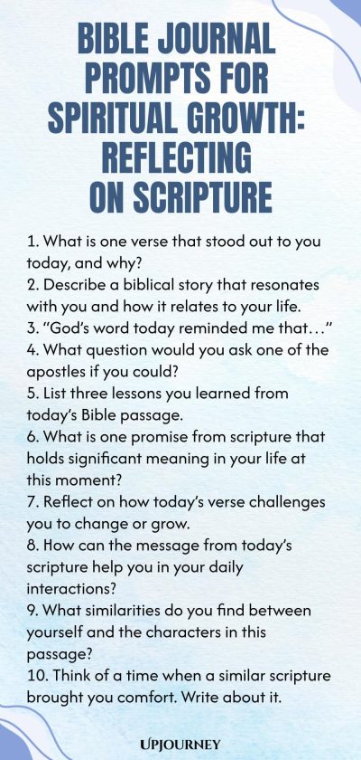Bible Journal Prompts for Spiritual Growth: Reflecting on Scripture