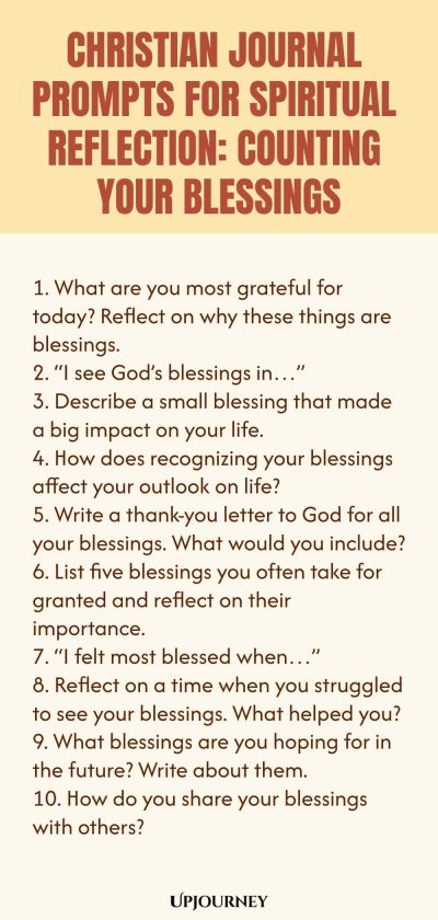 Christian Journal Prompts for Spiritual Reflection: Counting Your Blessings