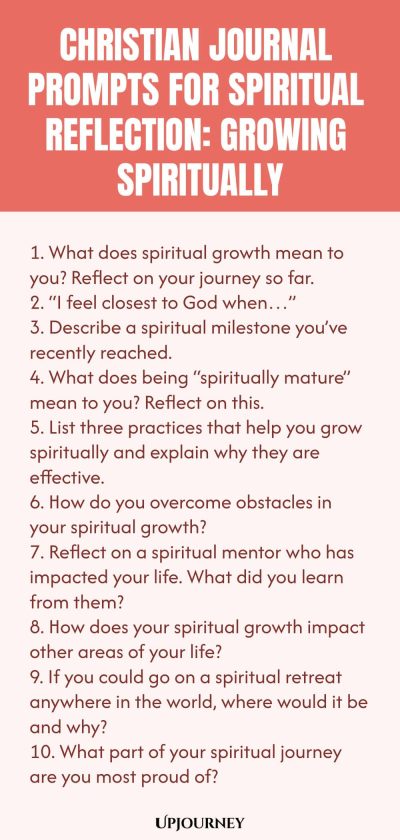 Christian Journal Prompts for Spiritual Reflection: Growing Spiritually