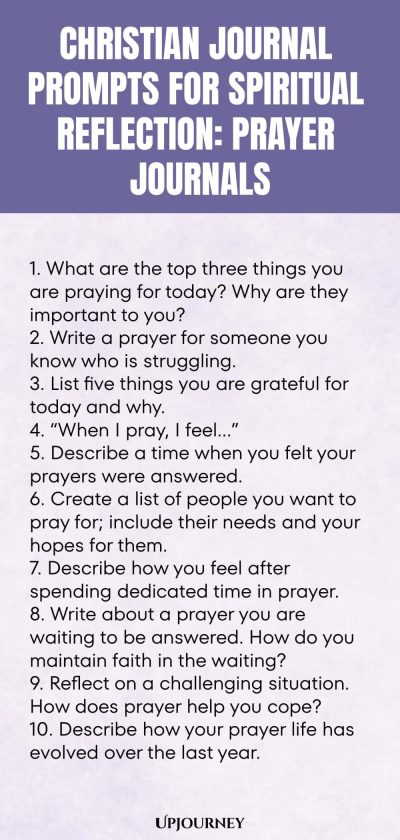 Christian Journal Prompts for Spiritual Reflection: Prayer Journals