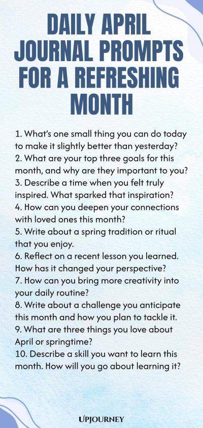 Daily April Journal Prompts for a Refreshing Month