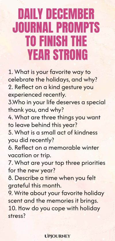 Daily December Journal Prompts to Finish the Year Strong
