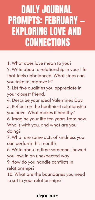 Daily Journal Prompts: February — Exploring Love and Connections