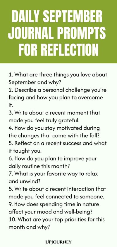 Daily September Journal Prompts for Reflection