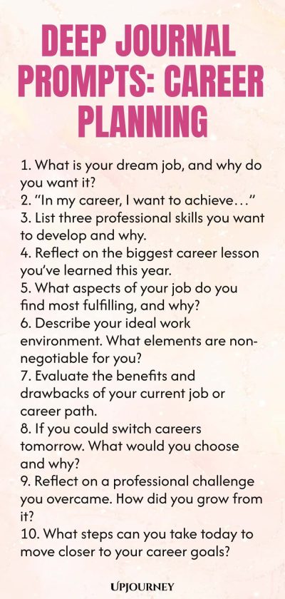 Deep Journal Prompts: Career Planning