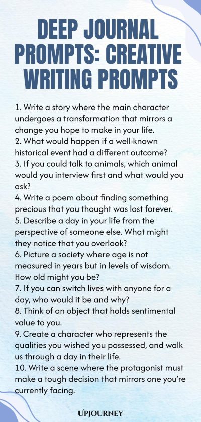 Deep Journal Prompts: Creative Writing Prompts