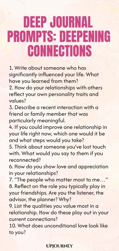 Deep Journal Prompts: Deepening Connections
