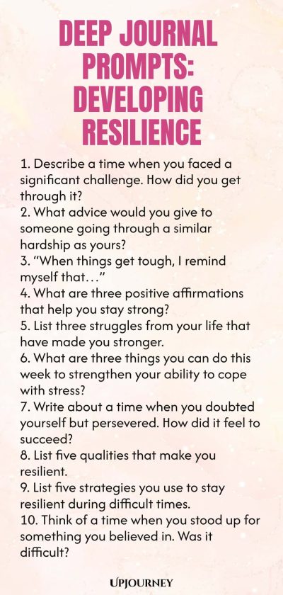 Deep Journal Prompts: Developing Resilience