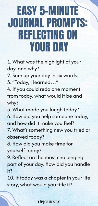 Easy 5-Minute Journal Prompts: Reflecting on Your Day