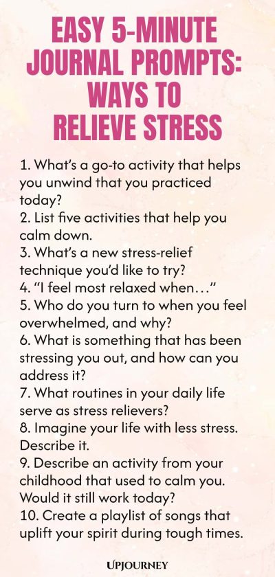 Easy 5-Minute Journal Prompts: Ways to Relieve Stress