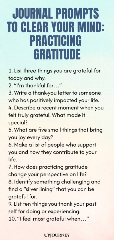 Journal Prompts to Clear Your Mind: Practicing Gratitude