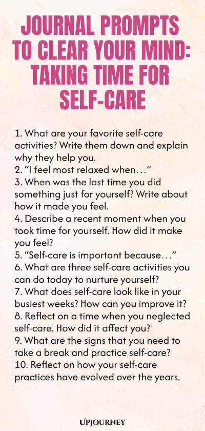 Journal Prompts to Clear Your Mind: Taking Time for Self-Care