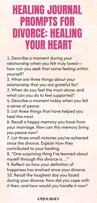 Healing Journal Prompts for Divorce: Healing Your Heart