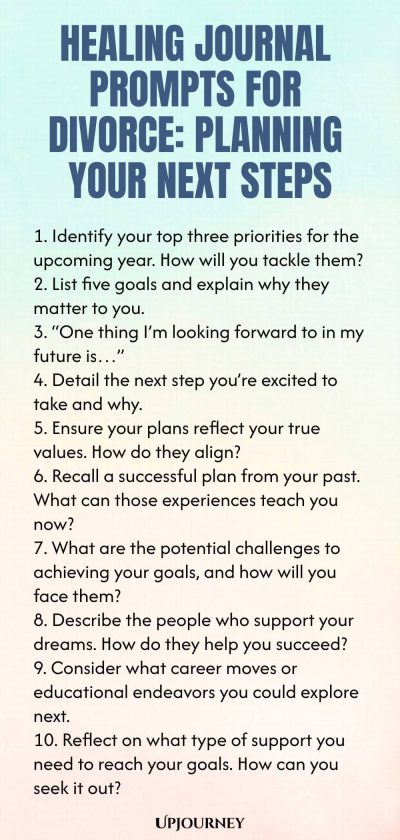 Healing Journal Prompts for Divorce: Planning Your Next Steps