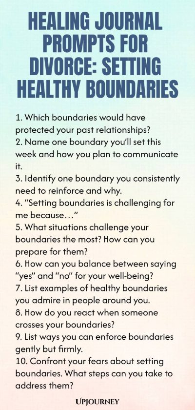 Healing Journal Prompts for Divorce: Setting Healthy Boundaries