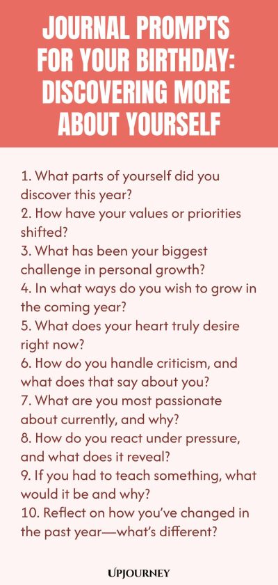 Journal Prompts for Your Birthday: Discovering More About Yourself
