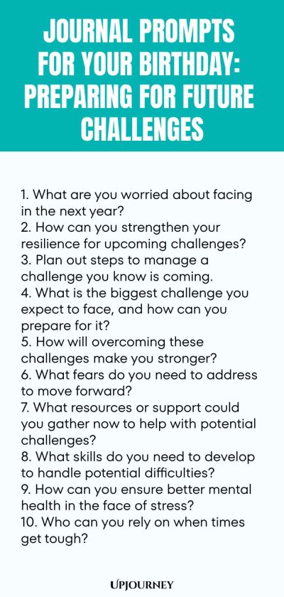 Journal Prompts for Your Birthday: Preparing for Future Challenges