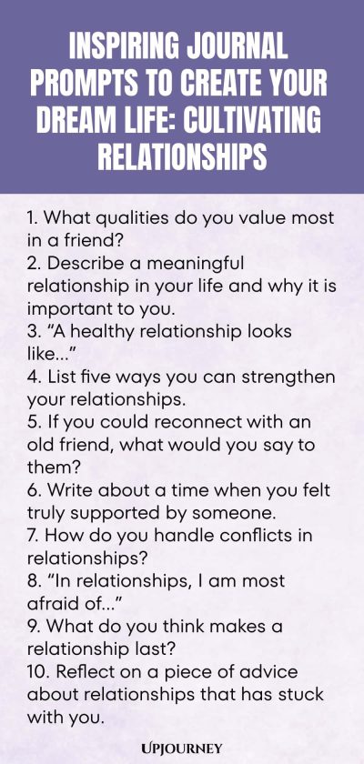 Inspiring Journal Prompts to Create Your Dream Life: Cultivating Relationships