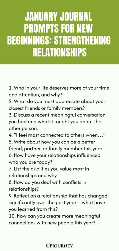 January Journal Prompts for New Beginnings: Strengthening Relationships