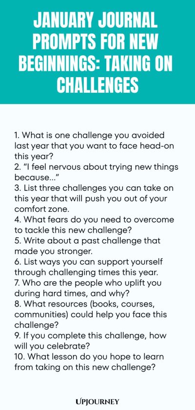 January Journal Prompts for New Beginnings: Taking on Challenges