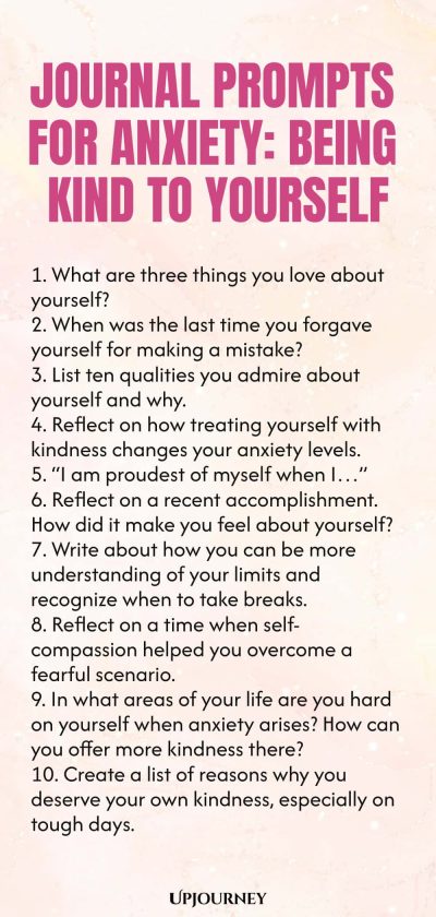 Journal Prompts for Anxiety: Being Kind to Yourself