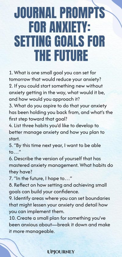 Journal Prompts for Anxiety: Setting Goals for the Future