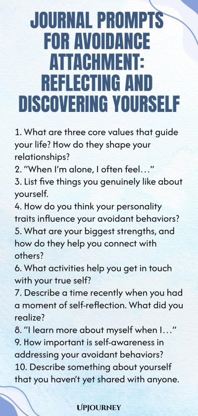 Journal Prompts for Avoidance Attachment: Reflecting and Discovering Yourself