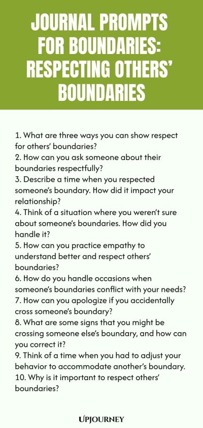 Journal Prompts for Boundaries: Respecting Othersโ Boundaries
