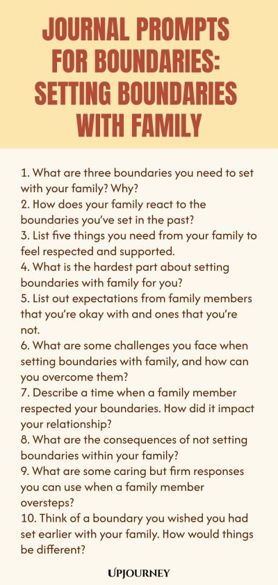 Journal Prompts for Boundaries: Setting Boundaries with Family