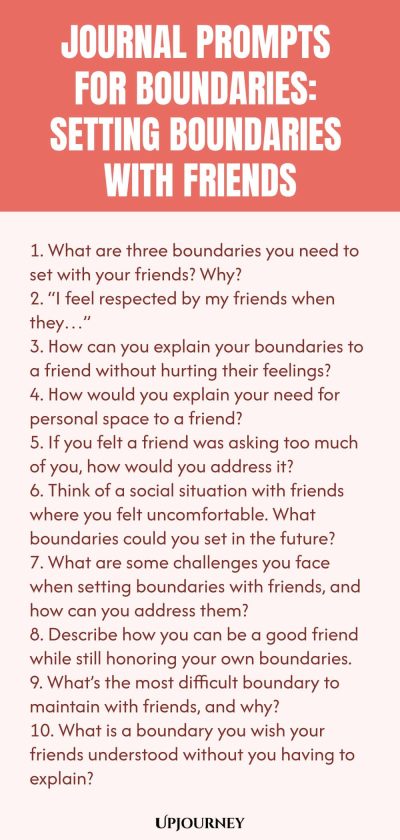 Journal Prompts for Boundaries: Setting Boundaries with Friends
