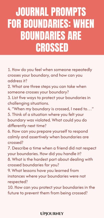 Journal Prompts for Boundaries: When Boundaries Are Crossed
