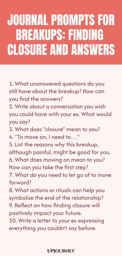 Journal Prompts for Breakups: Finding Closure and Answers