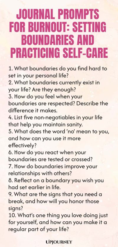 Journal Prompts for Burnout: Setting Boundaries and Practicing Self-Care