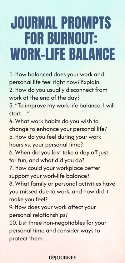 Journal Prompts for Burnout: Work-Life Balance