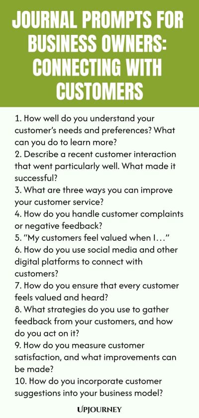Journal Prompts for Business Owners: Connecting with Customers