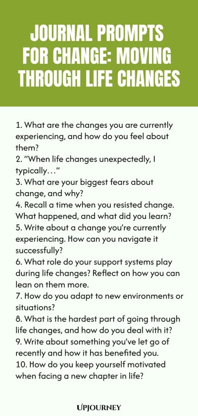 Journal Prompts for Change: Moving Through Life Changes