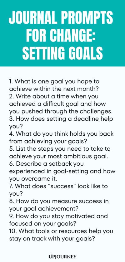Journal Prompts for Change: Setting Goals