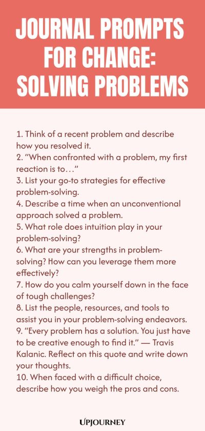 Journal Prompts for Change: Solving Problems