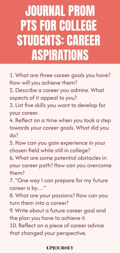 Journal Prompts for College Students: Career Aspirations
